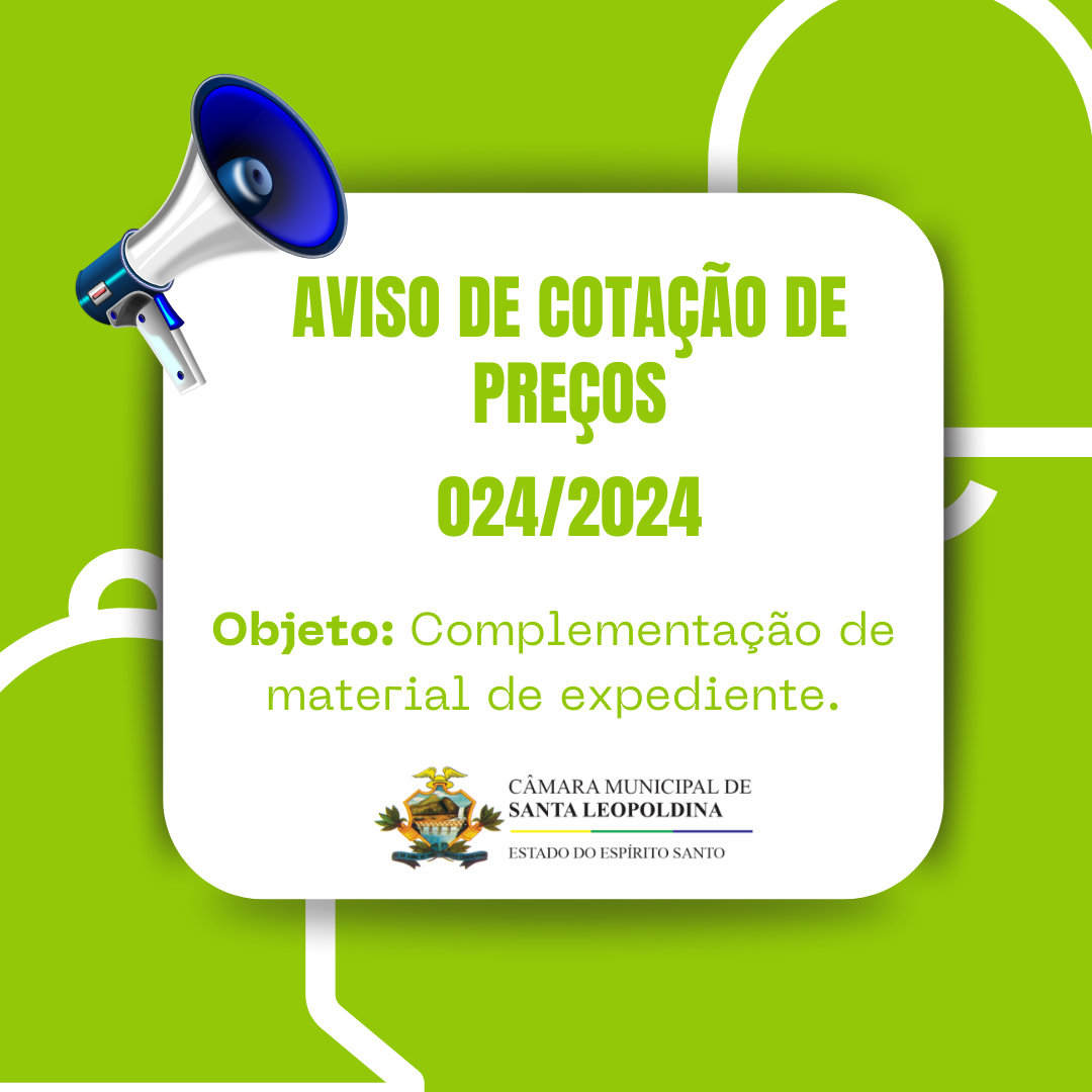 AVISO DE COTAÇÃO DE PREÇOS 024/2024