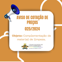 AVISO DE COTAÇÃO DE PREÇOS 025/2024