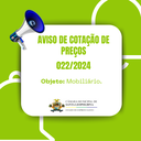 AVISO DE COTAÇÃO DE PREÇOS PARA CONTRATAÇÃO DIRETA 022/2024