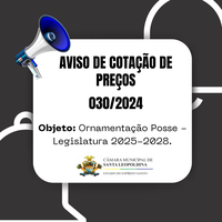 AVISO DE COTAÇÃO DE PREÇOS 030/2024