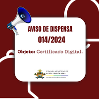 AVISO DISPENSA DE LICITAÇÃO 014/2024