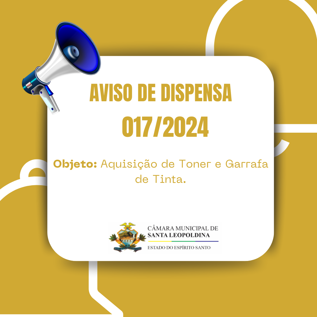 AVISO DISPENSA DE LICITAÇÃO 017/2024