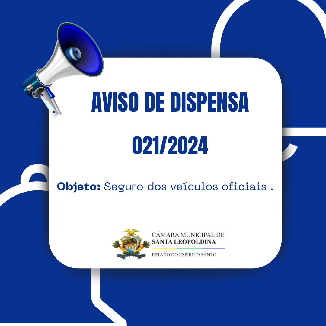 AVISO DISPENSA DE LICITAÇÃO 021/2024