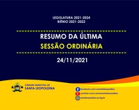 Confira as matérias deliberadas da última sessão ordinária!