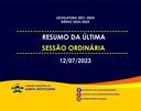 Confira as matérias deliberadas da última sessão ordinária!