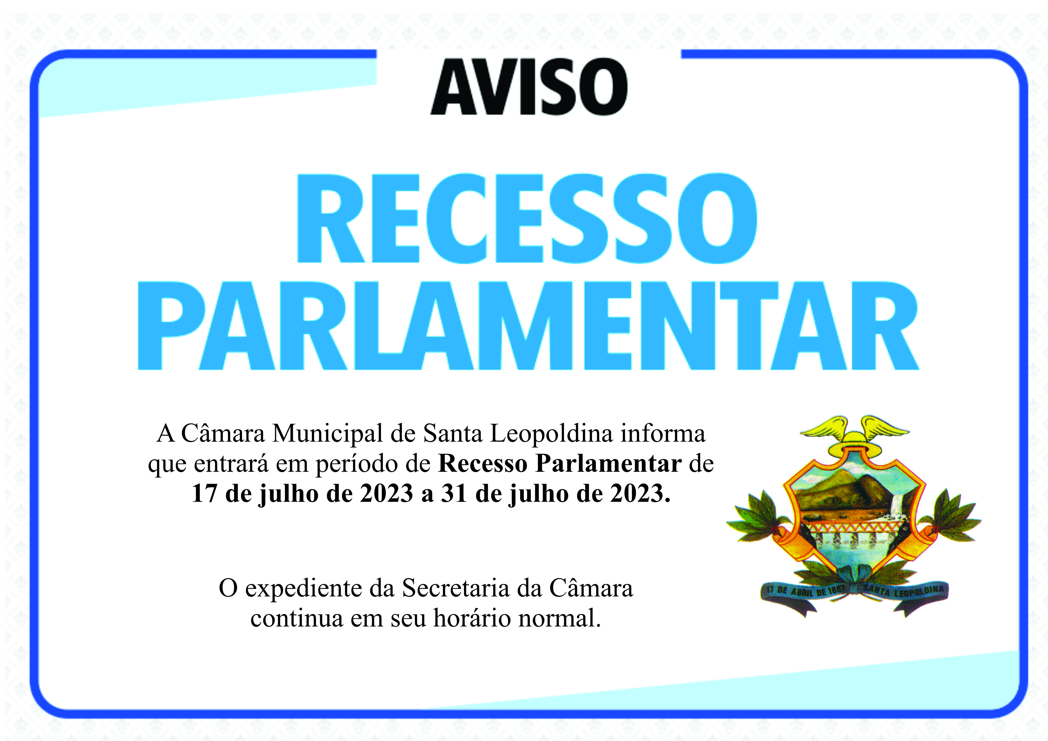 Recesso Parlamentar!